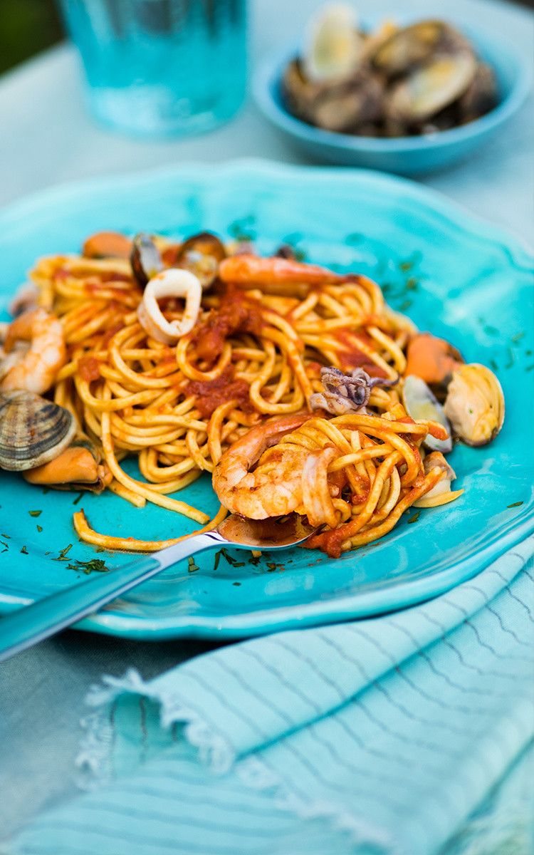 Spaghetti mit Meeresfrüchtesalat - Giovanni Rana