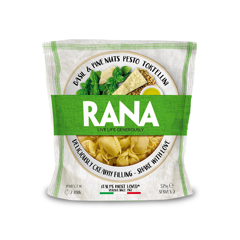 BASIL AND PINE NUTS PESTO TORTELLINI WITH TOMATO, SPINACH & PINE NUTS - Rana