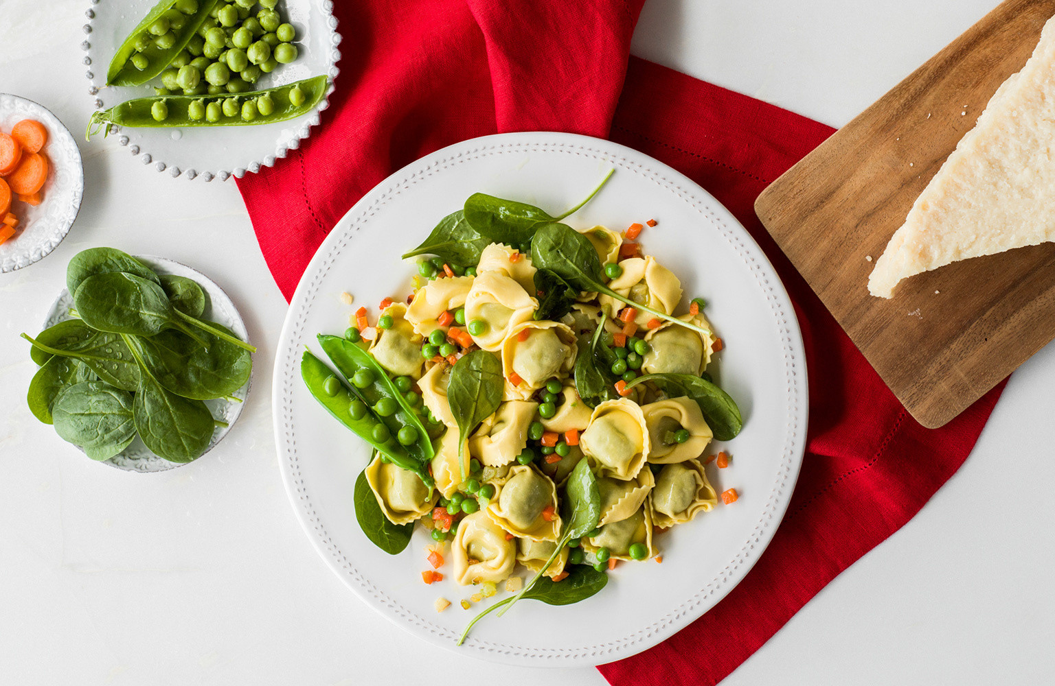 RUSTICI RICOTTA E SPINACI CON PISELLINI, SPINACI, CAROTE E ...