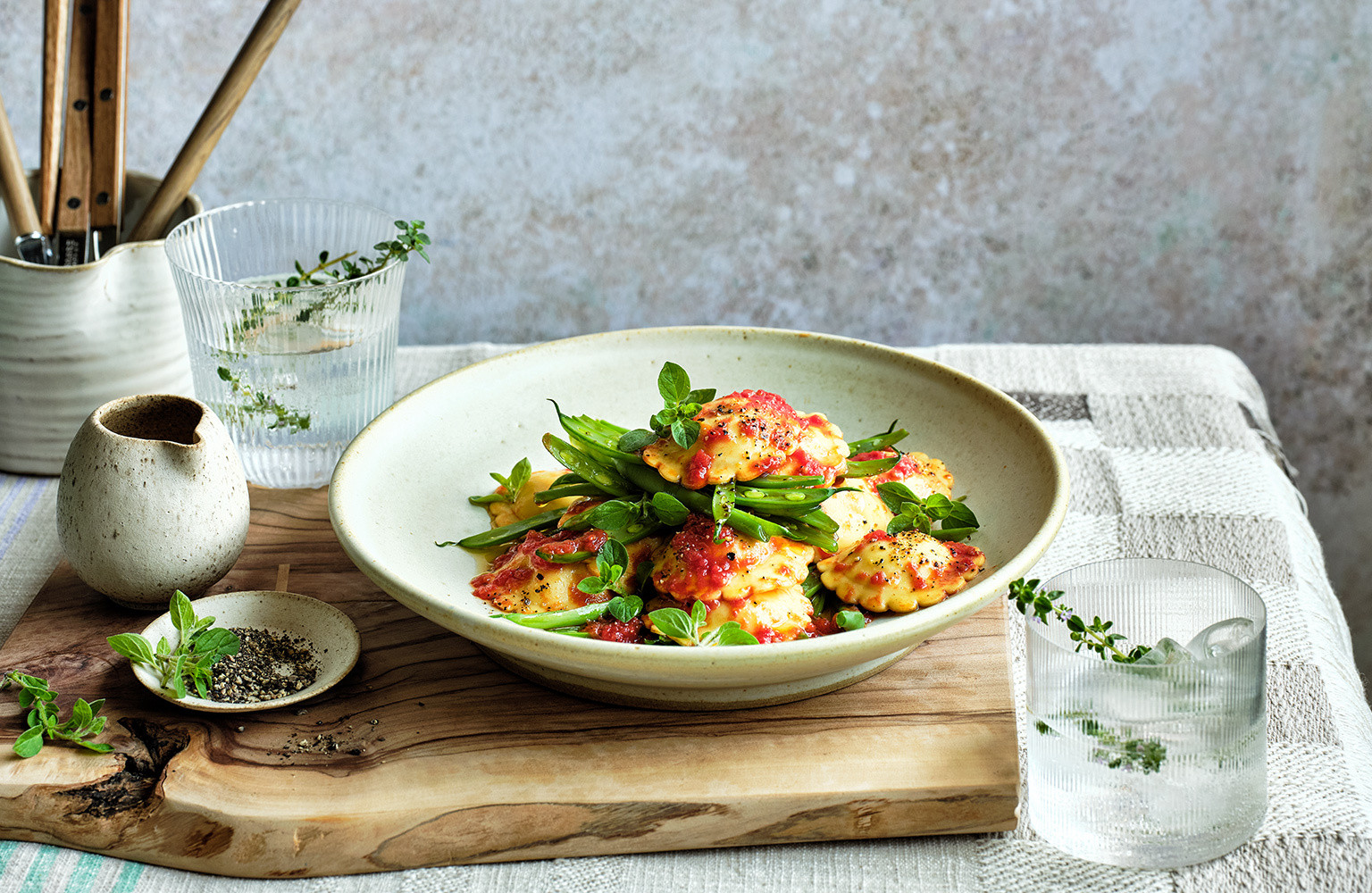 Girasoli pesto alla genovese mit tomaten und grünen bohnen - Giovanni Rana