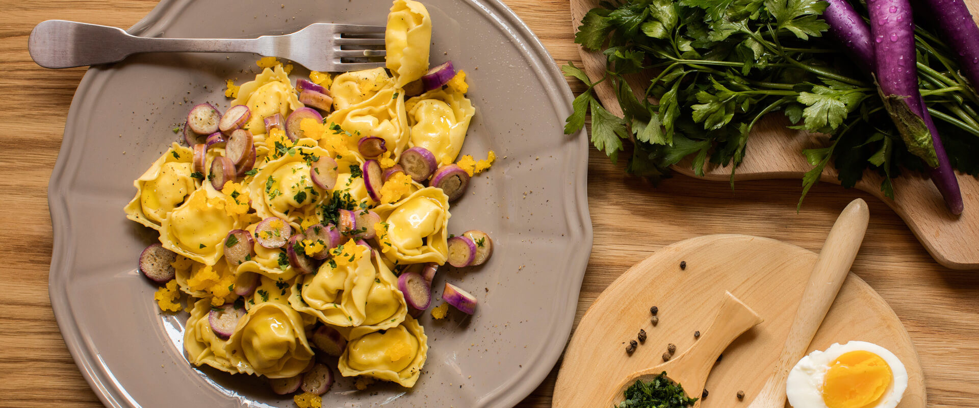Tortellini Ricotta y Espinacas con mimosa de huevo Giovanni Rana