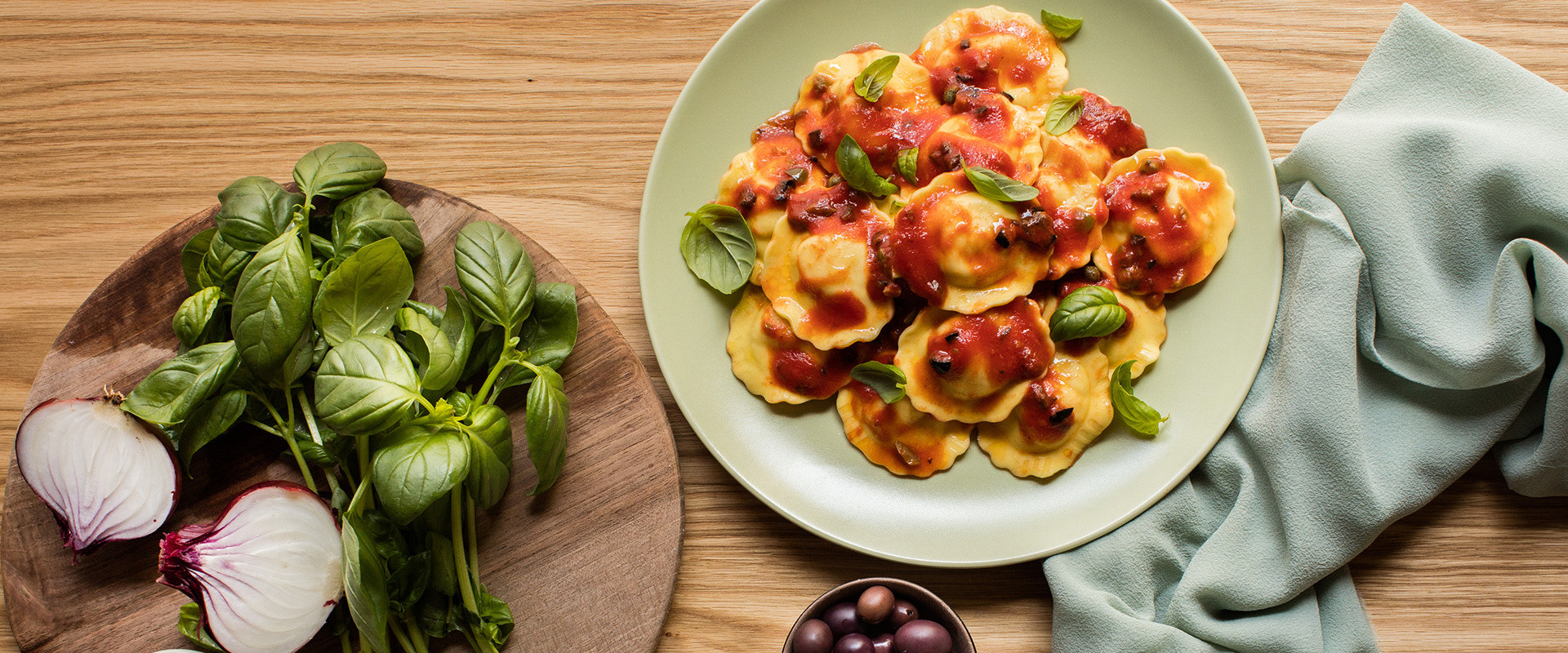 RICOTTA & SPINACH RAVIOLI PUTTANESCA Giovanni Rana