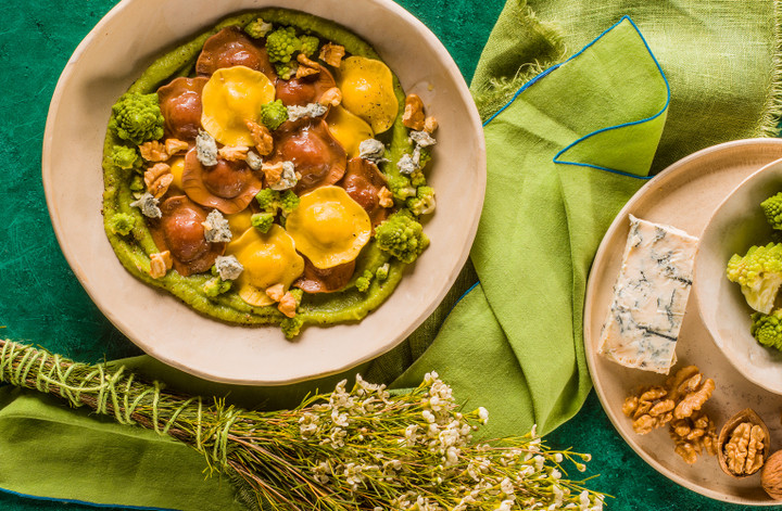 DUETTO GORGONZOLA E NOCI CON CREMA DI ZUCCA E NOCI - Giovanni Rana