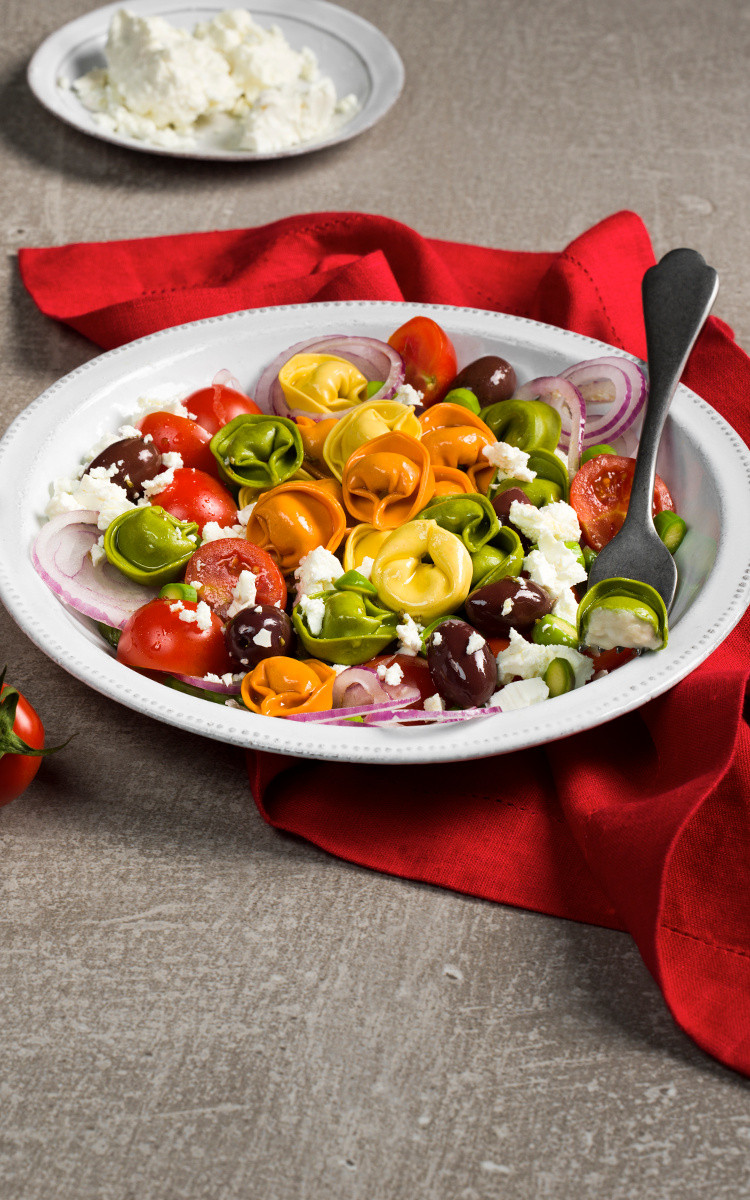 Mediterranean Tri Color Cheese Tortellini Salad Food Service Giovanni Rana