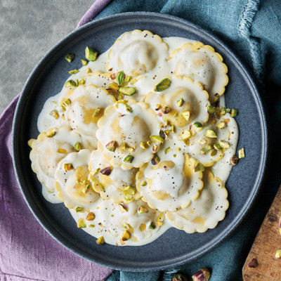 Girasoli zucca stracchino e pistacchio